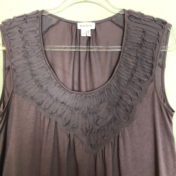 EUC Anthro Meadow Rue mauve ruffled tank top - Picture 8 of 9